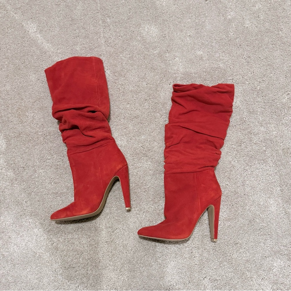 Steve Madden Carrie Red Suede Women's Boots